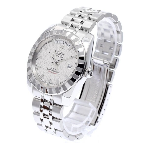 TUDOR Classic Date Day 23010 Silver Dial Automatic Men's Watch - Picture 1 of 11